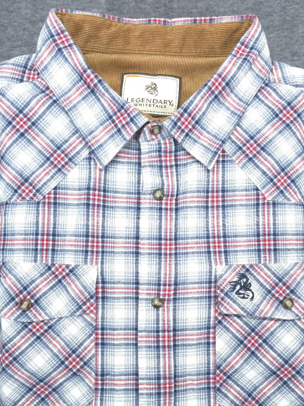 Legendary Whitetails Flannel Shirt Mens 2XT Plaid Heavy Button Down
